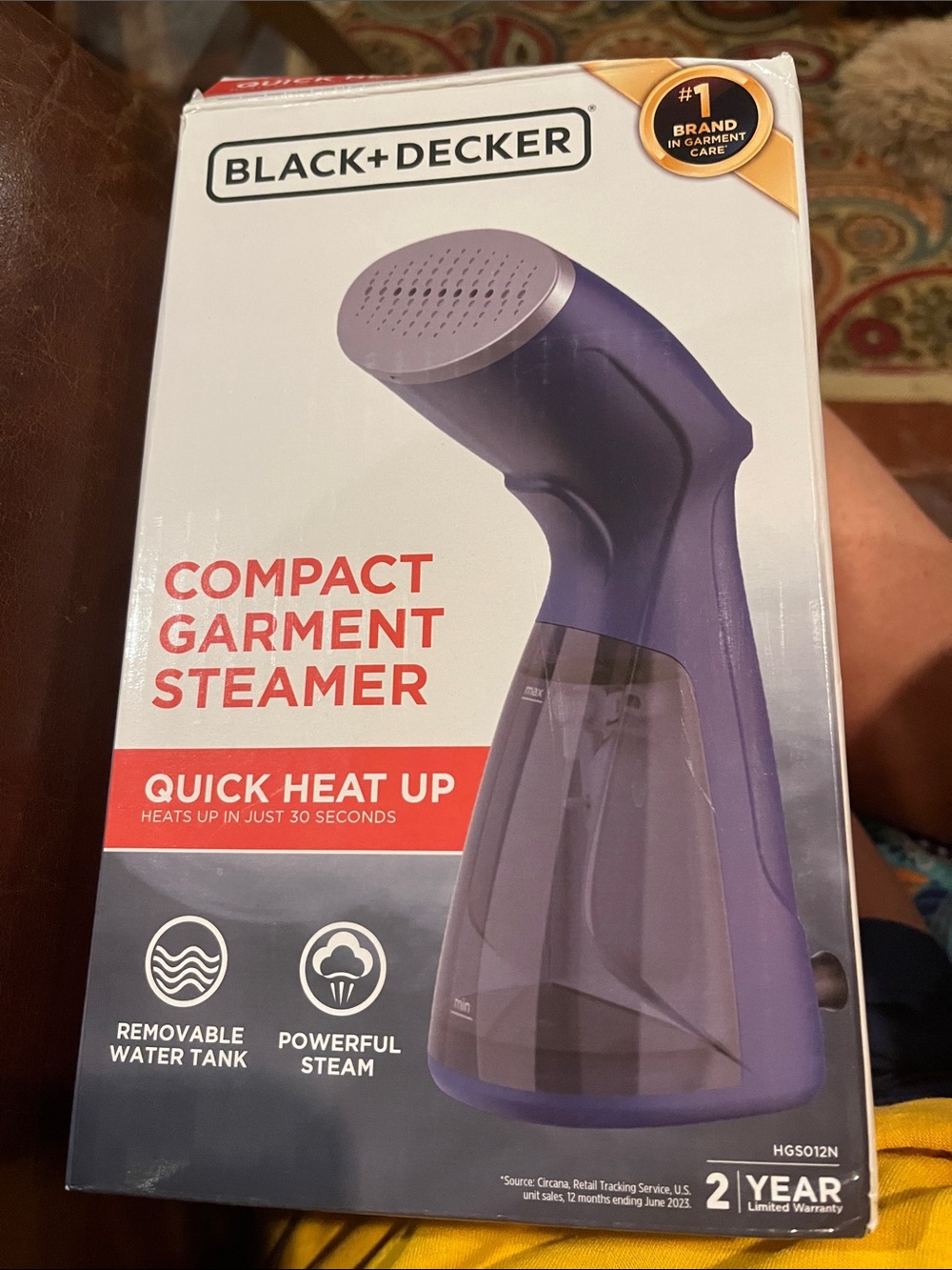 Black & Decker Purple Compact Garment Steamer